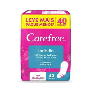 Imagem de Protetor Diário Carefree Brisa Sem Perfume Econômico Com 40 Unidades