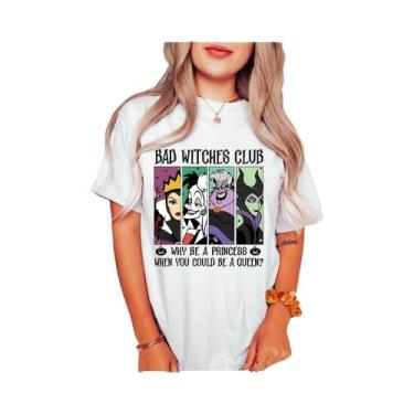 Imagem de Camiseta Feminina Disney Bad Witch Club De Manga Curta Com Estampa De 