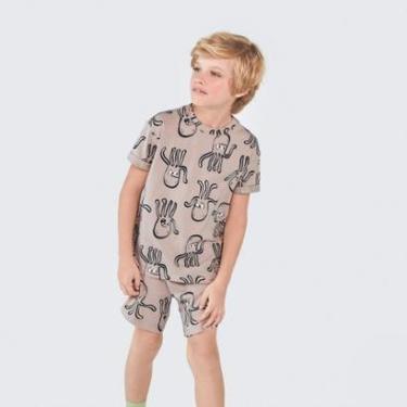 Imagem de Pijama Infantil Menino Marrom Estampa Polvo Azul Hering-Masculino