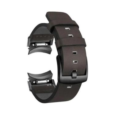 Imagem de Pulseira De Couro De 40 44mm Para Samsung Galaxy Watch 7 6 5 4 Com Fec