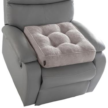 Imagem de Almofada reclinável de veludo cotelê tufado para idosos, almofada quadrada grande de espuma de alta densidade para cadeira reclinável, travesseiro de chão, cadeira de escritório, carro, sem pressão