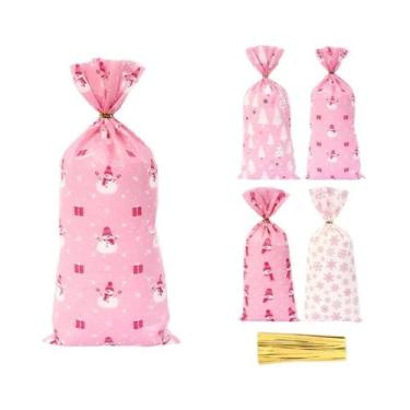 Imagem de Sacolas De Presente De Natal E Ano Novo Para Doces 25 50 100un. 2026 2