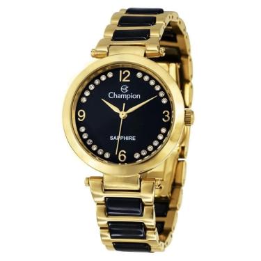 Imagem de Relógio Champion Feminino Ref: Cs28530u Cerâmica Dourado