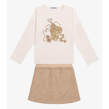 Imagem de Conjunto Blusa Com Saia Trick Nick Marrom, 3, Marrom