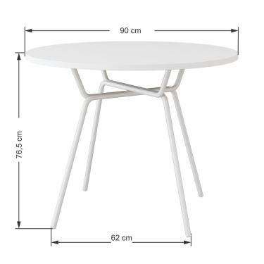 Imagem de Mesa de Jantar Redonda Barcelona Branco TX