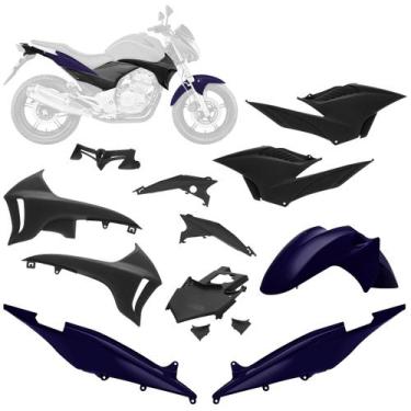 Imagem de Kit Carenagem 7 Peças Moto Honda Cb 300r Ano 2010 2011 2012 - Pro Tork