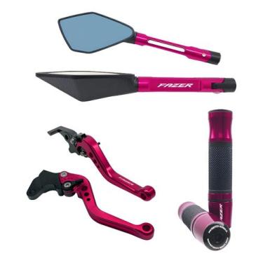 Imagem de Manete Manopla Retrovisor Fazer 150 250 Gravado A Laser - Special Leve