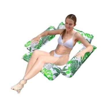 Imagem de Colchão Inflável Flutuante Para Água, Espreguiçadeira, Boia De Natação