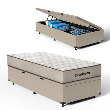 Imagem de Cama Box Baú com Colchão de Espuma D60 Ortobom Force Dream Solteiro 88cm