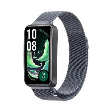 Imagem de Pulseira Magnética De Metal Confortável Huawei Band 10 9 8 Com Fecho M