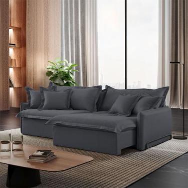 Imagem de Sofá Cama Leona Retrátil e Reclinável 190 cm Braço 15 cm Meu Sofá Onli