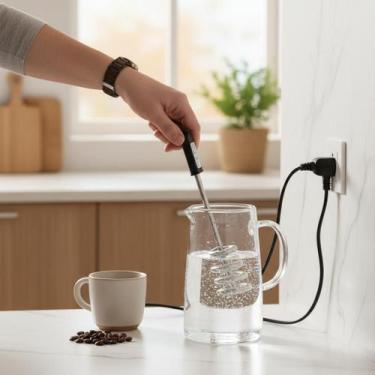 Imagem de Ebulidor Elétrico Ferve Água Rápido 1000W 220V Inox Capacidade 1,7L Au