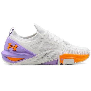 Imagem de Tênis Under Armour Tribase Cross 2 Feminino Branco, Branco lilás laran