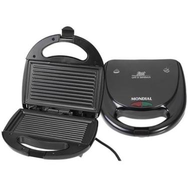 Imagem de Sanduicheira Mondial Fast Grill e Sandwich 127V - Preto 750W, 110V