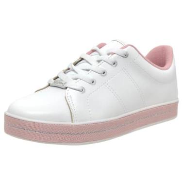Imagem de Tenis Infantil Menina Conforto Brilhante Molekinha, Branco, Prata, 31
