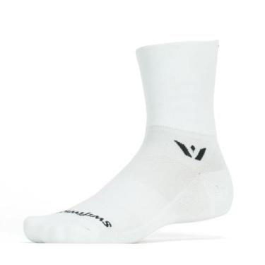 Imagem de Meia de Compressão Swiftwick Cano Médio  Aspire Branca, M