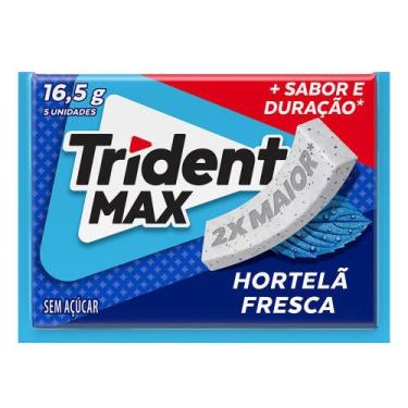Imagem de Chiclete Trident Max Hortelã Fresca Sem Açúcar 16,5g