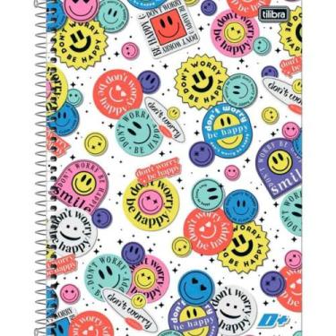 Imagem de Caderno Espiral Capa Dura Colegial 1 Matéria D+ Feminino 96 Folhas TIL