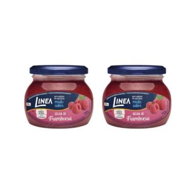 Imagem de Geleia de Framboesa Com Pedaços 230g Linea - Kit 2 Unidades