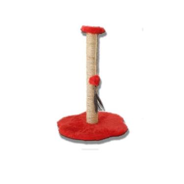 Imagem de Arranhador Distração Brinquedo com Bolinha/Pena p/ Gatos - Equilíbrio 