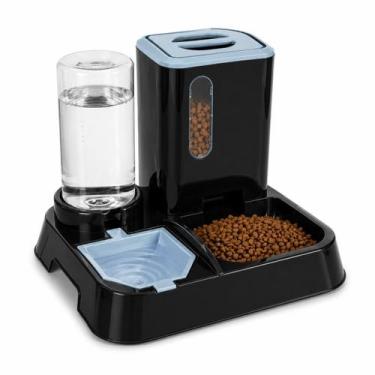 Imagem de Comedouro Bebedouro Automático Cachorro Gato Jel 1L - Jel Plast, Preto