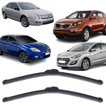 Imagem de Par de Palhetas do Limpador de Para-brisa 24" e 18" Gancho Universal para Corolla Cruze Toro Tucson I30 Fusion Bravo