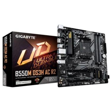 Imagem de Placa Mãe B550M DS3H AC R2 Gigabyte, AMD AM4, DDR4 - 9MB55MDHR-00-G10