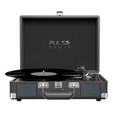 Imagem de Vitrola Retrô Bluetooth caixa de som 15wRms vinil Maleta mp3 - Pulse