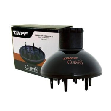 Imagem de Difusor para Secador de Cabelo Curves com Caixa Encaixe Universal Até 2600W Controle de Fluxo de Ar Preto Taiff