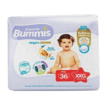Imagem de Fralda Infantil Capricho Bummis Tubos Mágicos Mega, XXG c/36