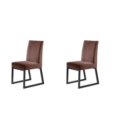 Imagem de Conjunto com 2 Cadeiras Hera IV Marrom 98 cm