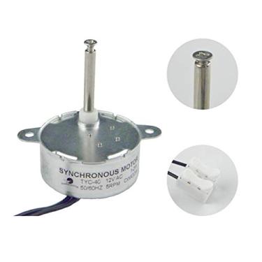 Imagem de CHANCS Motor síncrono TYC-40 AC 12V 5RPM Comprimento do eixo 33 mm para decoração de Na...