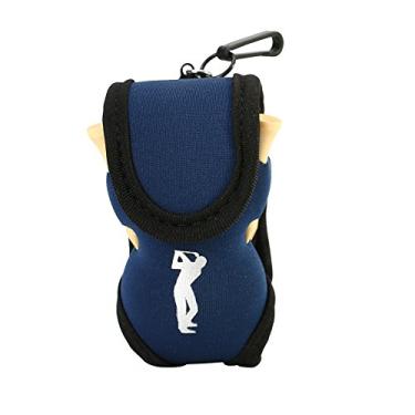 Imagem de Bolsa com suporte de bola Protable em 3 cores, pacote pequeno de armazenamento de cintura inclui 2 bolas e 4 camisetas (azul/preto/)(azul) mini bolsa de bola de golfe