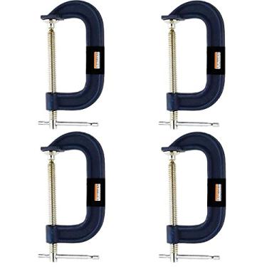 Imagem de Kit 4 Grampo tipo C pesado marceneiro 3 Polegadas - Starfer