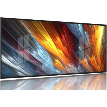 Imagem de Quadro Decorativo Abstrato Surreal Sala Quarto 130x60 Moldura Preta 2x2