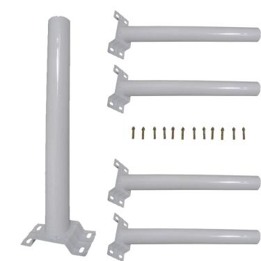 Imagem de Suporte Barra para Luminaria Solar Parede  5  un Poste Rua Iluminaçao Quintal Jardins