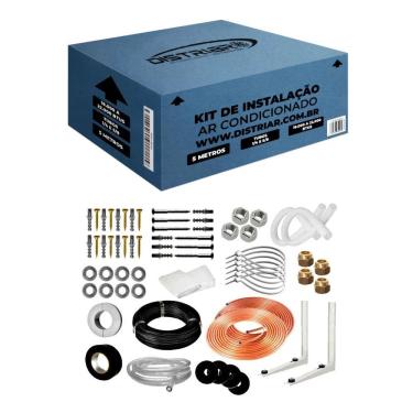 Imagem de Kit Instalação de Ar Condicionado Split 12K e 18K BTUS - 5 metros (Suporte 450MM)
