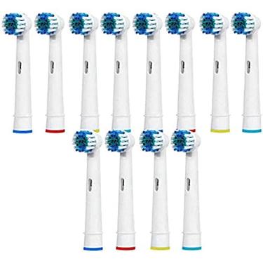 Imagem de Cabeça da escova de dentes, Romacci 12 unidades de cabeça de escova de dentes elétrica compatível com escova de dentes elétrica oral B escova de dentes de reposição cabeças de escova de cuidado de gom