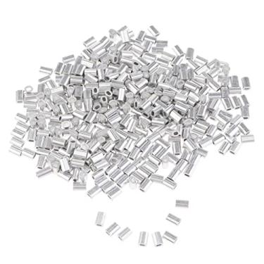 Imagem de Kesoto 1000 unidades de pesca de barril único de alumínio para crimpagem acessórios DIY - 0,8 mm