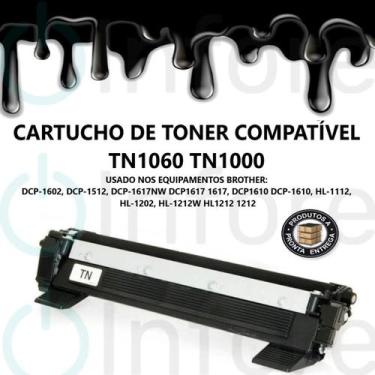 Imagem de Toner Compatível Premium Tn1060 Preto Hl-1112 Hl-1202 Hl-1212W 1602 Dc