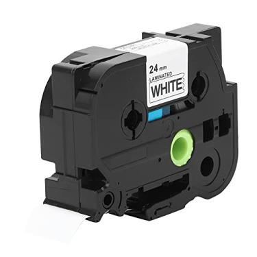 Imagem de Fita de etiqueta laminada 24mm preto no branco para impressoras de etiquetas Brother PT-7600 PT-P700 PT-2730 PT-1650 PT-E500W PT-D600 PT-750W PT-2430PC,Fita laminada de etiqueta Etiquetadora fit,
