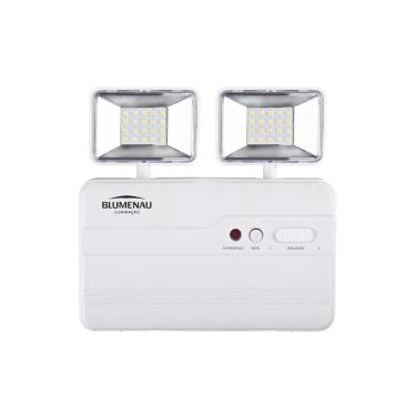 Imagem de Luminária De Emergência Led Com 2 Faróis 10W Bi-Volt 2200Lm