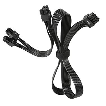 Imagem de Certusfun PSU CPU macho para cabo de alimentação de CPU duplo EPS 8 (4 + 4) pinos, apenas para EVGA G+ G2 G3 G5 GA GM B3 B5 T2 P2 Fonte de alimentação modular (70 cm + 15 cm) CF-82844