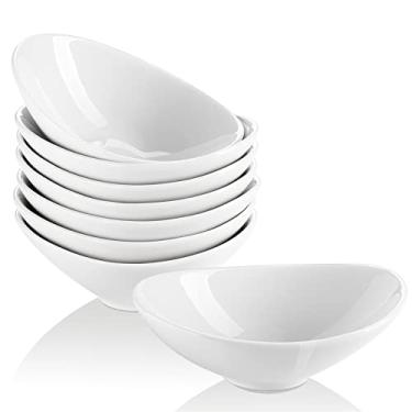 Imagem de Tigelas de mergulho da Life, conjunto de 8, 3 oz tigelas de mergulho, tigelas de porcelana, pratos de molho de soja para churrasco, salada, molho de tomate e jantar de festa, branco
