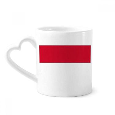 Imagem de Caneca com bandeira nacional da Indonésia país da Ásia caneca café cerâmica copo de coração de vidro