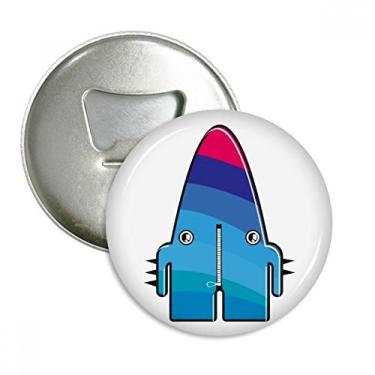 Imagem de Emblema multifuncional com emblema de ímã de geladeira e monstro azul universo e alienígena