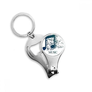 Imagem de Flappg Blue Music Mim White Nail Nipper Ring Chaveiro Abridor de Garrafas Cortador
