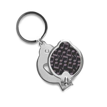 Imagem de Roxo escuro notas musicais cortador de unhas preto tesoura cortador de aço inoxidável