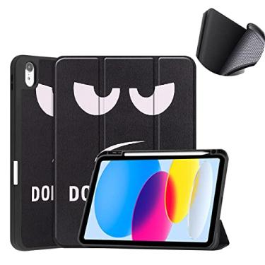 Imagem de Capa macia de 10,9 polegadas para iPad de 10ª geração (modelos A2757/A2777/A2696) lançada em 2022, capa pintada com suporte para caneta e despertar para dormir automaticamente