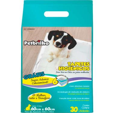 Imagem de Tapete Higiênico Petbrilho para Cães - 30 Unidades